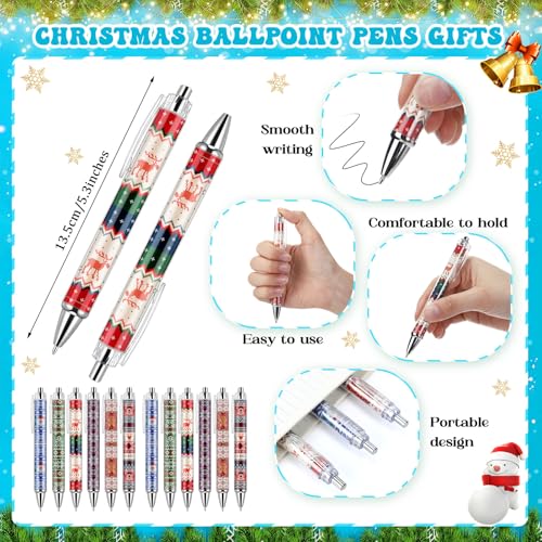 Sayglossy 36 Pcs Christmas Ballpoint Pens Bulk, Holiday Ugly Sweater Novelty Retractable Pens for Classroom Rewards, Office Supplies, Xmas Party Favor, Stocking Stuffer, Teacher Coworker Gift - style: Ugly Sweater