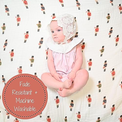 LollyBanks Muslin Swaddle Blankets, 100% Organic Cotton Receiving Blanket - color: What's Cracking
