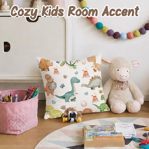 Dinosaur Kids Pillow Cover,Baby Nursery Decor 18x18 Pillow Cover - color: Dinosaur
