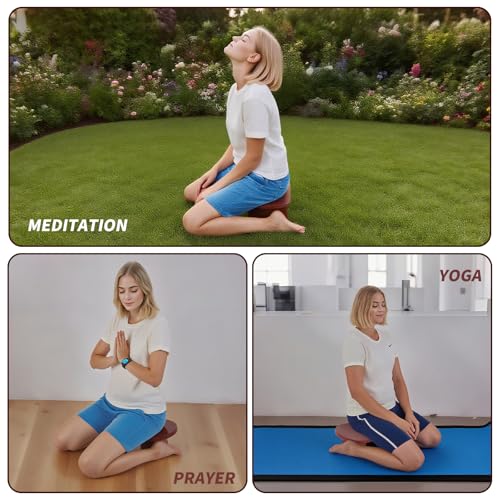 Meditation Bench - Ergonomic Kneeling Stool for Yoga & Prayer, Portable Floor Seating for Home, Office, Travel | Zen & Mindfulness