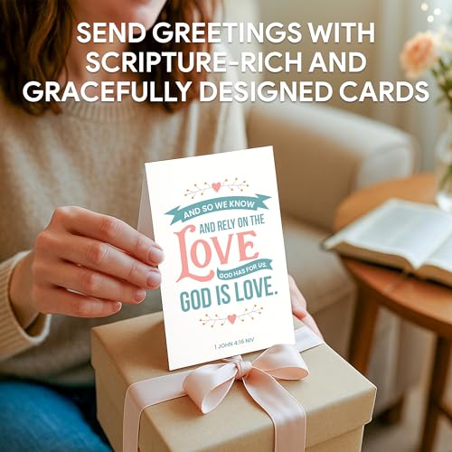 Decorably 120 Pack Inspirational 4x6in Christian Greeting Cards