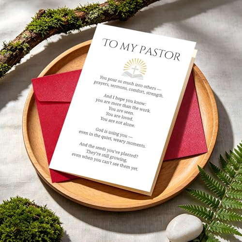 Pastor Appreciation Cards, Thank You Card to My Pastor with Envelopes - color: DXI#034