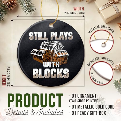 ZAGKOO Mechanic Christmas Ornament - Cool Mechanic Gifts for Men - color: Engine Block