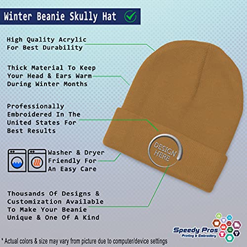 Custom Beanies for Men Christian Nazarene Jesus God Christ Skull Cap Winter Hats Women Acrylic One Size - color: Khaki Design Only