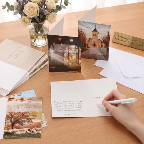 Gersoniel 36 Sets Pastor Appreciation Cards, with Envelopes, Fall - style: Fall