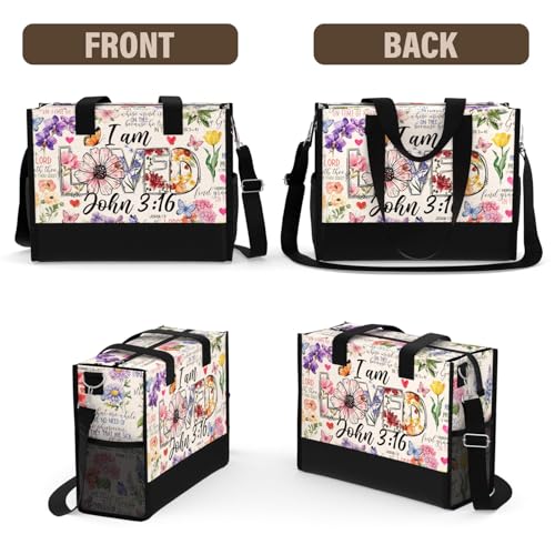 Christian Tote Bag for Women Bible Study Church Faith Organizer - color: I Am Loved