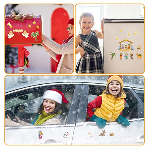 Yinder 26 Pcs Nativity Scene Magnets, Xmas Refrigerator Magnets, Classic - style: Classic