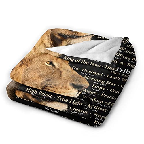 Religious Gifts Blanket with Names of Christ Christian Throw Blanket Soft Lightweight Cozy Warm Blankets for Women Men Gift - 80"X 60" - size: 80"x60"