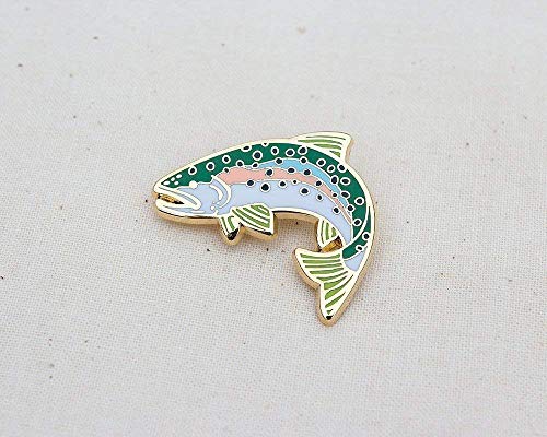 Rainbow Trout Enamel Pin - Lapel Pin - Badge