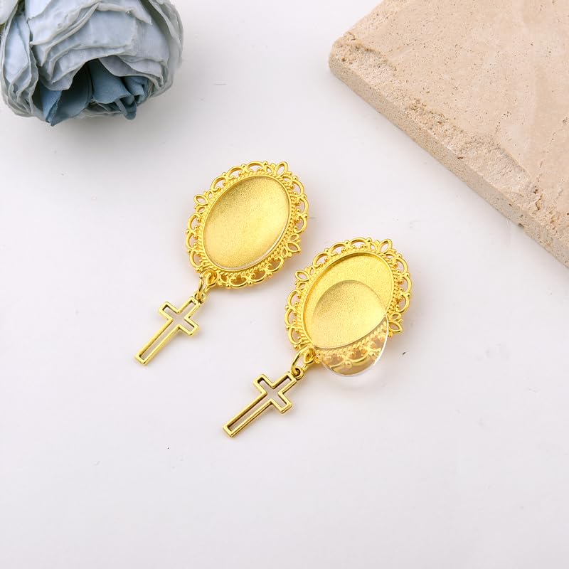 Wedding Double Picture Frame Brooch for Bride Grooms Boutonniece Pin for Wedding Bouquet - color: Color G