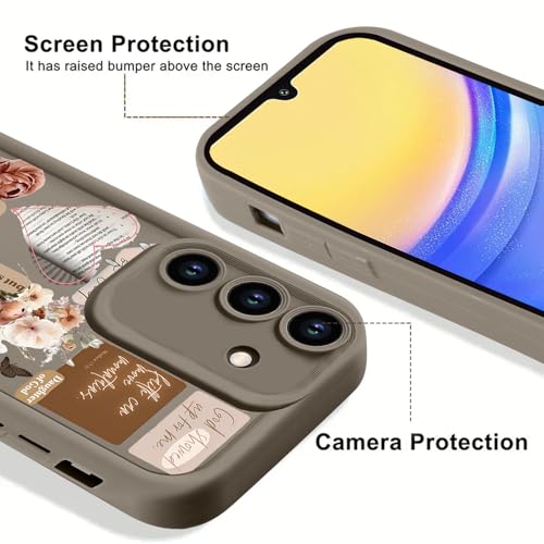 2 Pack Aesthetics Collage Christian Phone Case for Samsung Galaxy A15 5G 6.5", Unique Jesus God Bible Verse Cross Flower Pattern Cases Soft TPU Shockproof Protective Cover for Girls Boy - color: Cross Heart, size: for Samsung Galaxy A15 5G