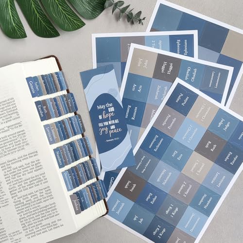 Bible Tabs, Laminated Bible Book Tabs for Women and Men, Blue - color: Navy Blue