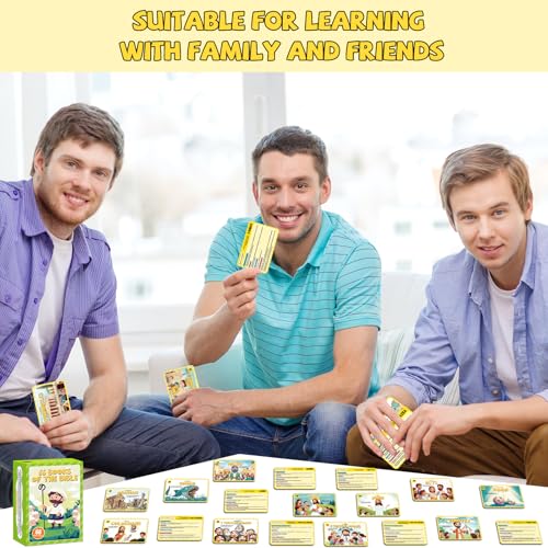 66 Books of The Bible Flash Cards Memory Verse Flashcards with Summary Figures Practical Application Christian Learning Tools for Sunday School, Homeschool, Bible Study, Teaching & Deep Understanding