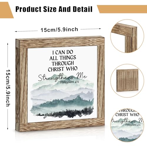 Christian Wooden Signs Christian Gifts for Women Faith Religious Gifts for for Friends Family Mom Coworker Sister Easter Bible Verse Scripture Decor Inspirational Home Desk Decor Plaques - color: Christian Wooden Signs