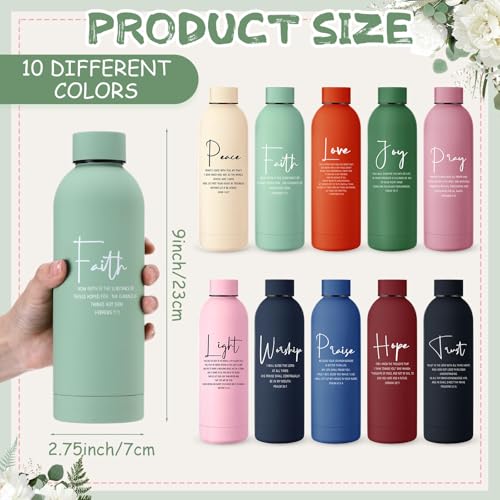 LemonRoad 10 Pcs Christian Gifts for Men Pastor Appreciation Tumbler Bulk - color: Dark Color, style: Stylish