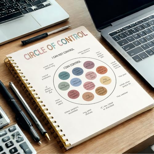 efgthyjdh Circle Of Control Mental Health Notebook for Women Men 5.5x8.3 - color: Psychological Healing-3