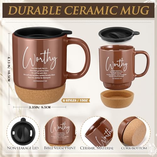 FillTouch 6 Set Christian Gift for Women Men Coffee Mug Journal Pen Candle - color: Vivid Color
