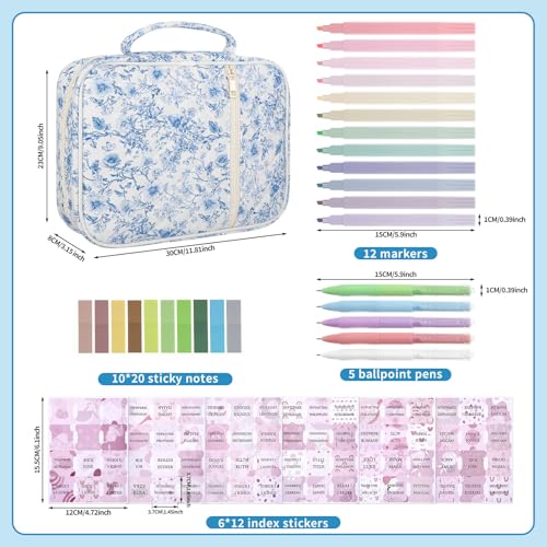 Bible Cover Case for Women, Blue Flower Large Bible Case Bibles Bag - color: Blue Flower, size: Normal