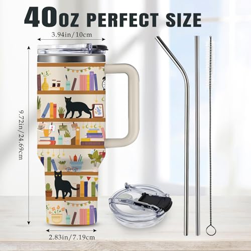 Christian Gifts for Women 40oz Tumbler - Insulated Travel Mug with Handle (Book, 40 Ounces) - color: Book