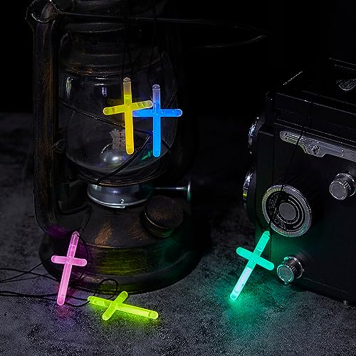 Tondiamo Glow in Dark Cross Necklaces Bulk Halloween Christian
