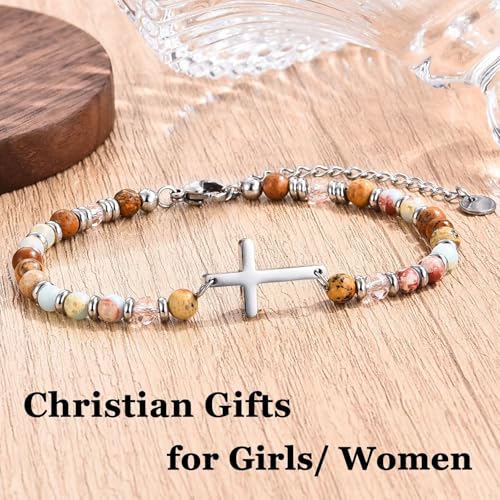 Cross Bracelet for Girls First Communion, Baptism, Confirmation Gifts Teen Girls Christian Jewelry Easter Basket Stuffers - style: Baptism Gifts for Girls