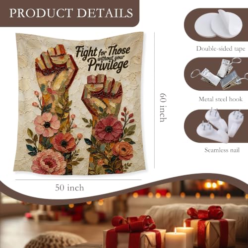 HUGANE Social Justice Feminist Tapestry Wall Decor 50x60 Inch - color: colour-10