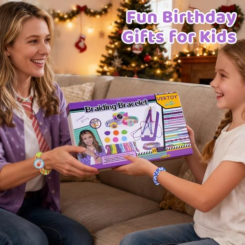 VERTOY Friendship Bracelet Making Kit for Girls - Popular Toys for 7 8 9 10 11 12+ Year Old, Arts and Crafts Bracelets Maker Activities Supplies, Ideas Birthday Gifts Age 6-12 yr Girl - color: Purple