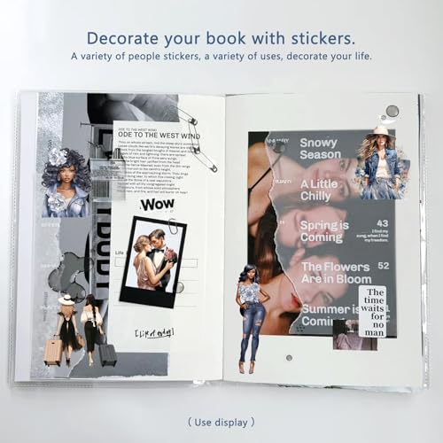 People Stickers Book for Adults - Journaling Supplies Kit for Junk Journal Scrapbooking Planners Collage Art Crafts - color: People Sticker