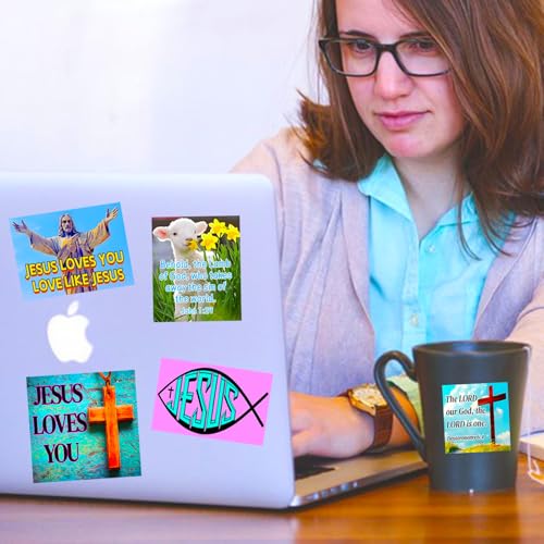 Jesus Bible Verse Stickers, Christian Scripture Stickers, 85PCS Inspiring Religious Faith Sticker Gifts for Kids Teens Adults - color: Bible Verse B