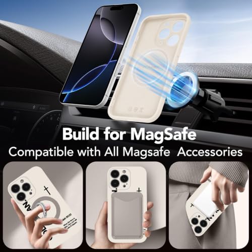 Magnetic Phone Case for iPhone 16 Pro Max, Aesthetic Jesus Bible Verse Cross Pattern Print Women Men, Compatible with Magsafe, Shockproof Soft Silicone Cover for iPhone 16 Pro Max 6.9", White - color: White, size: iPhone 16 Pro Max