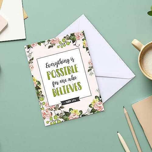 S&O Scripture Cards - Set of 48 Boxed Bible Verse Blank Note Cards with Envelopes - Christian Greeting Cards/Inspirational Prayer Cards, 6 Designs. Christian Stationary with Bible Verses - size: Set of 48