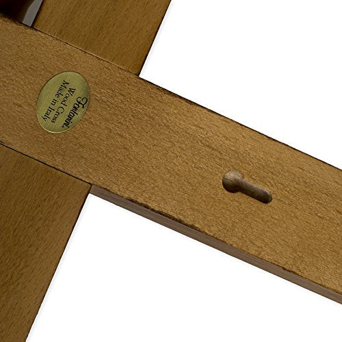 Fontanini by Roman 22.5" Crucifix Wall Cross, Religious Wall Décor, Resin and Wood-Look Finish, Christian Home Accent, Large Statement Piece