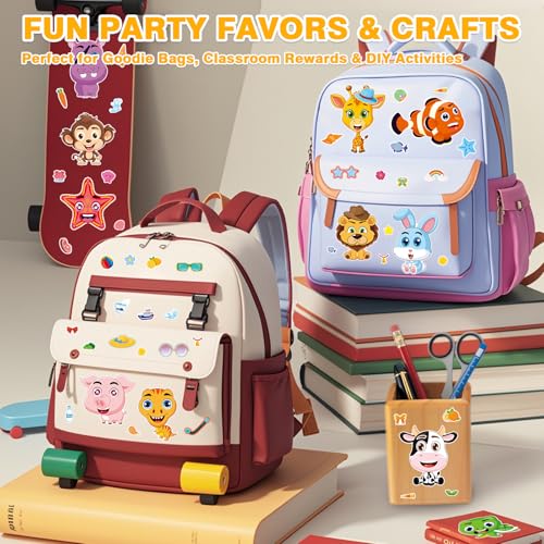 48 Animal Make-a-Face Sticker Sheets for Kids - style: Cute Animals