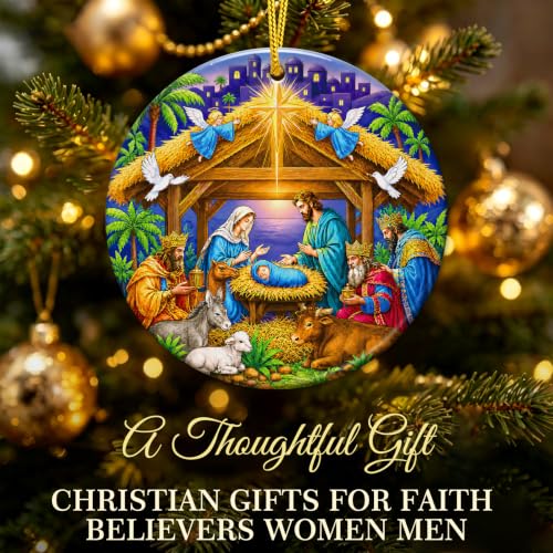FaCraft Nativity Ornaments Holy Night Religious Christian Ornaments - color: 1-14 Nativity