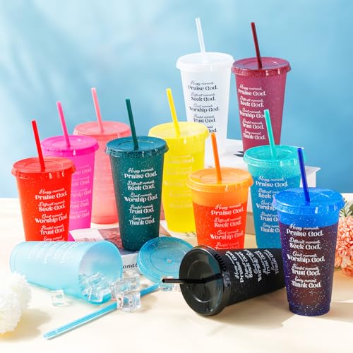 Tioncy 12 Packs Christian Tumblers Bulk for Men Women, Sweet Color - color: Sweet Color