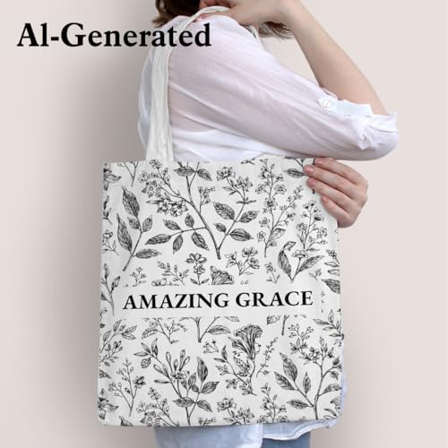 Christian Tote Bag Jesus Religious Reusable Bible Bags for Shopping Work Travel Church Christian Gift Totes - color: Tote-5