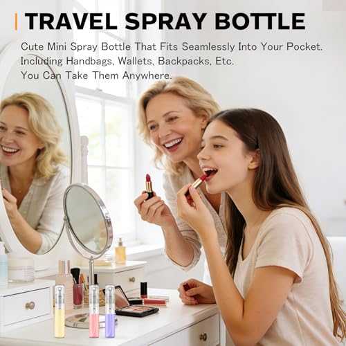 Mini Spray Bottle 5ml, Refillable Glass Spray Bottle, Glass Bottle Atomizer, Perfume Mouthwash Atomizer for Cleaning Refillable Container for Travel, Essential Oils, Perfume 60 Pcs, 5ml - size: 60PCS,5ML