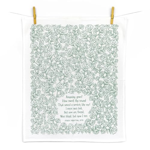 Little Things Studio Tea Towels - Amazing Grace - Pine Green, 20 x 24 Inch - color: Amazing Grace - Pine Green