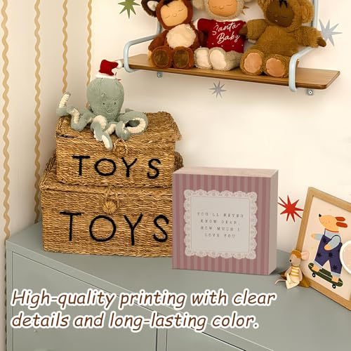 Girl Nursery Decor Wooden Box Sign, - color: You'll Never Know Dear How Much I Love You-5x5