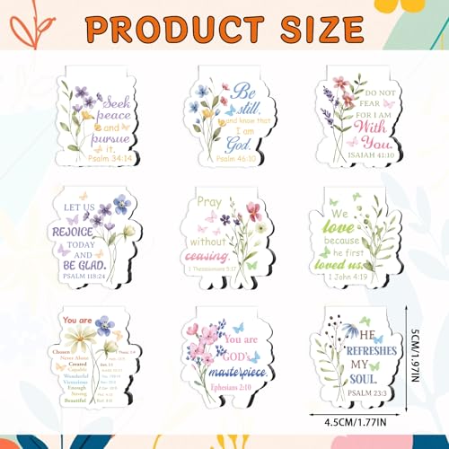 Bible Verse Magnetic Bookmark - 9Pcs Christian Inspirational Quotes Bookmarks for Book Lovers Scripture Religious Motivational Book Marker Prayer Magnets Page Clips for Women Men Reading Gift - color: Bible Verse