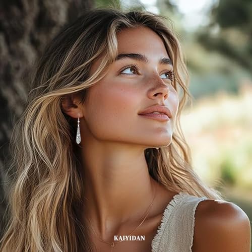 Silver Dangle Earrings For Women Trendy,Boho Cute Drop Western Earings,Vintage Gothic Ethnic Statement Beach Vacation Long Earrings with Leaf Teardrop Turquoise Crystal Tassels,Fashion Jewelry Birthday Gift. - color: A47) Engarved Flower Tie Shaped