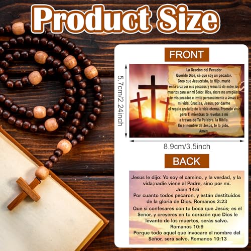 Chiisong 300 Pcs Bible Gospel Tracts Salvation Prayer Cards Bulk, Spanish - style: Spanish