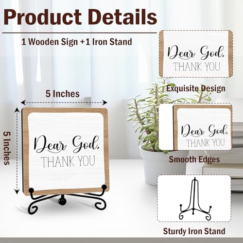Religious Gifts for Women Men Friends Coworkers - color: Dear God Thank You