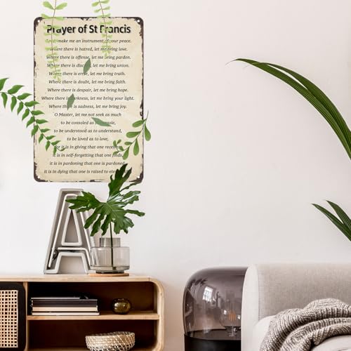 Vintage Religious Prayer Metal Sign Wall Decor Prayer For Strength Retro Christian Metal Sign-Religious Tin Plaque for Church Home Bedroom Decor Gifts 12x16 Inch - color: Prayer For Strength, size: 12x16 Inch