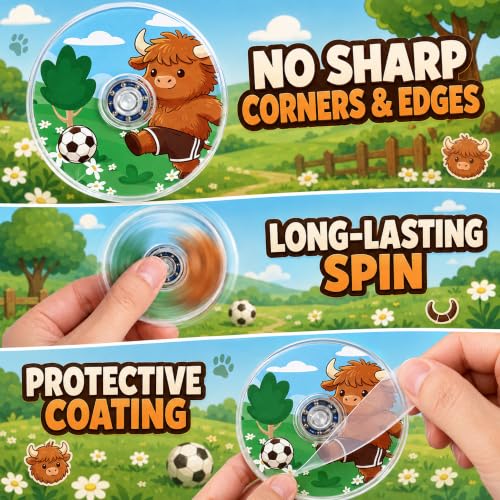 52 Pack Highland Cow Fidget Spinners Bulk Party Favors Classroom Prizes - color: Tl-sa-3-cow