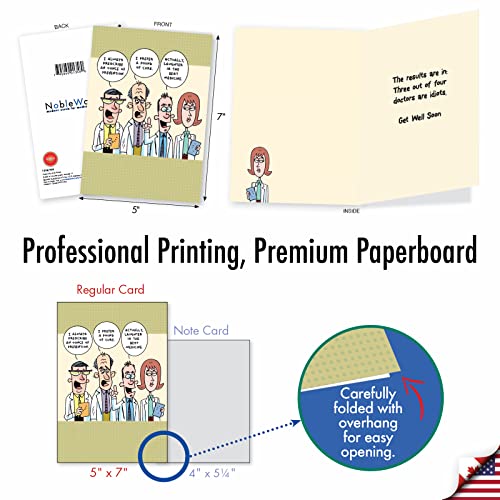 NobleWorks Funny Get Well Cards 36 Assorted Hysterical Bulk Box Set Greeting Cards Envelopes Mix Feel Better Variety Pack for Men, Women (36 Designs, 1 Each) Happy and Healthy AC2798GWG-B1x36 - style: Happy and Healthy