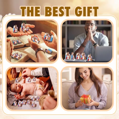 Amyhill 50 Pcs Mini Holy Family Figurines Catholic Jesus Mary Joseph Statue - color: Colorful, size: Holy Family