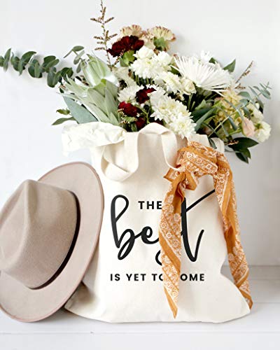 The Cotton & Canvas Co. Beach, Grocery, Farmers Market, Shopping and Travel Reusable Shoulder Tote and Handbag … - style: The Best is Yet to Come