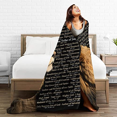 Religious Gifts Blanket with Names of Christ Christian Throw Blanket Soft Lightweight Cozy Warm Blankets for Women Men Gift - 60"X 50" - size: 60"x50"