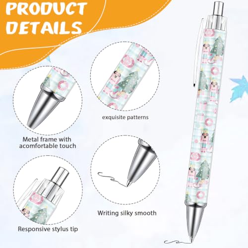 Wxiben 24 Pcs Christmas Nutcracker Ballpoint Pens, 1.0mm Black Ink - color: Christmas Nutcracker